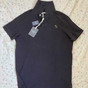 Abercrombie & Fitch dark brown polo
